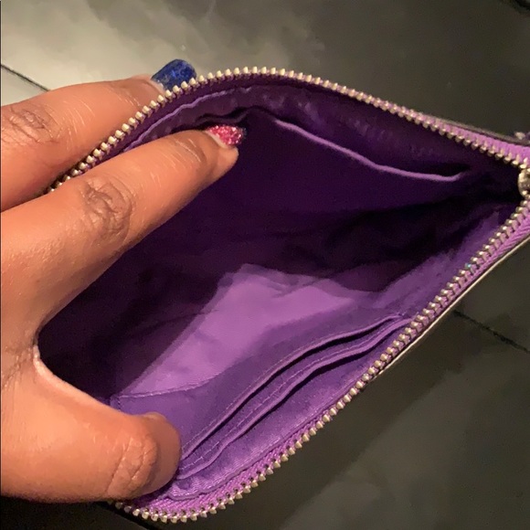 Coach Purple & Brown “C” Wristlet - Picture 2 of 5